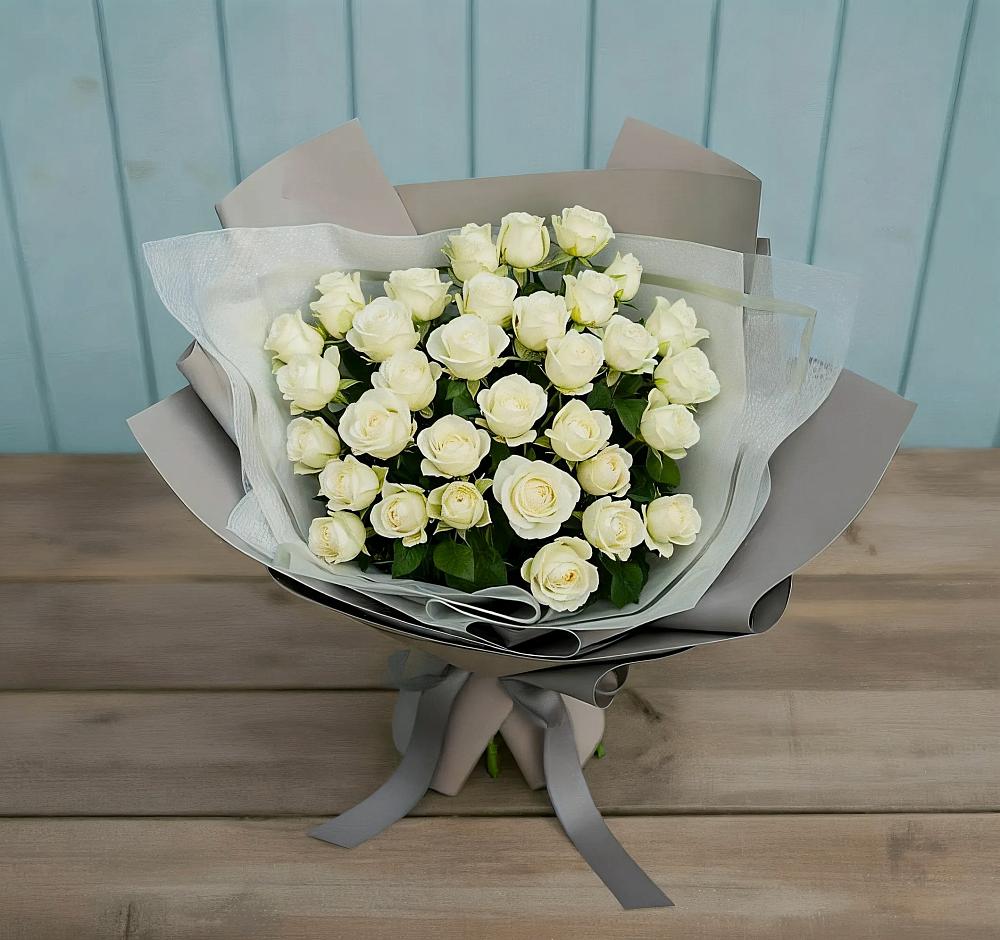 Букет Белоснежная нежность в Ельники
