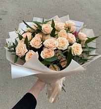 Букет Кремовые розы Латте в Ельники
